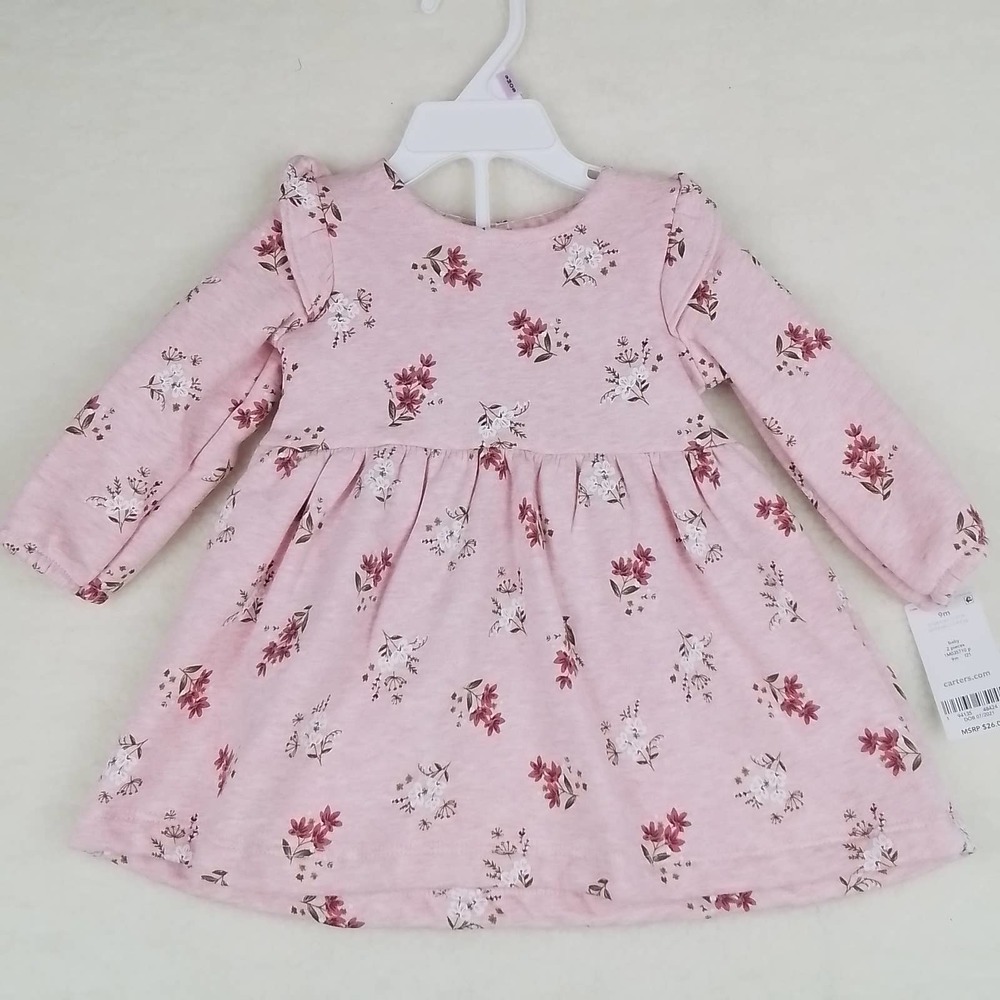 NWT Carter's Baby 2-Peice Dress Set Size 9mo in‎ Pink w/ Floral Print
